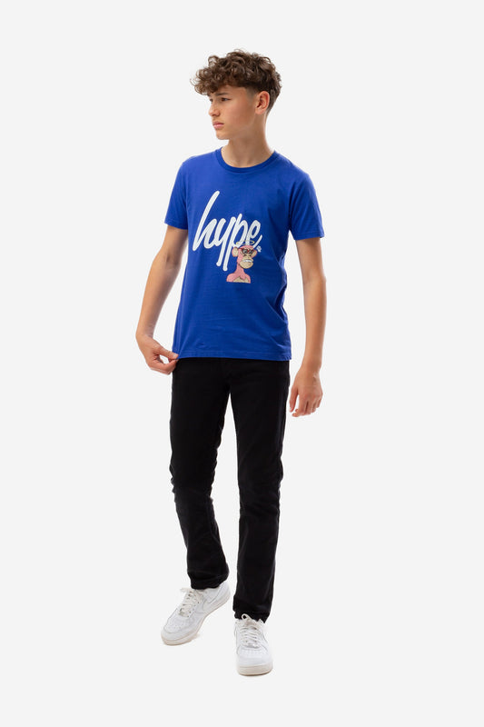 HYPE X ARMY OF APES KIDS BLUE SCRIPT T-SHIRT