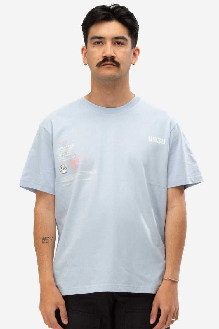 HYPE X ARMY OF APES UNISEX LIGHT BLUE PRINTED T-SHIRT