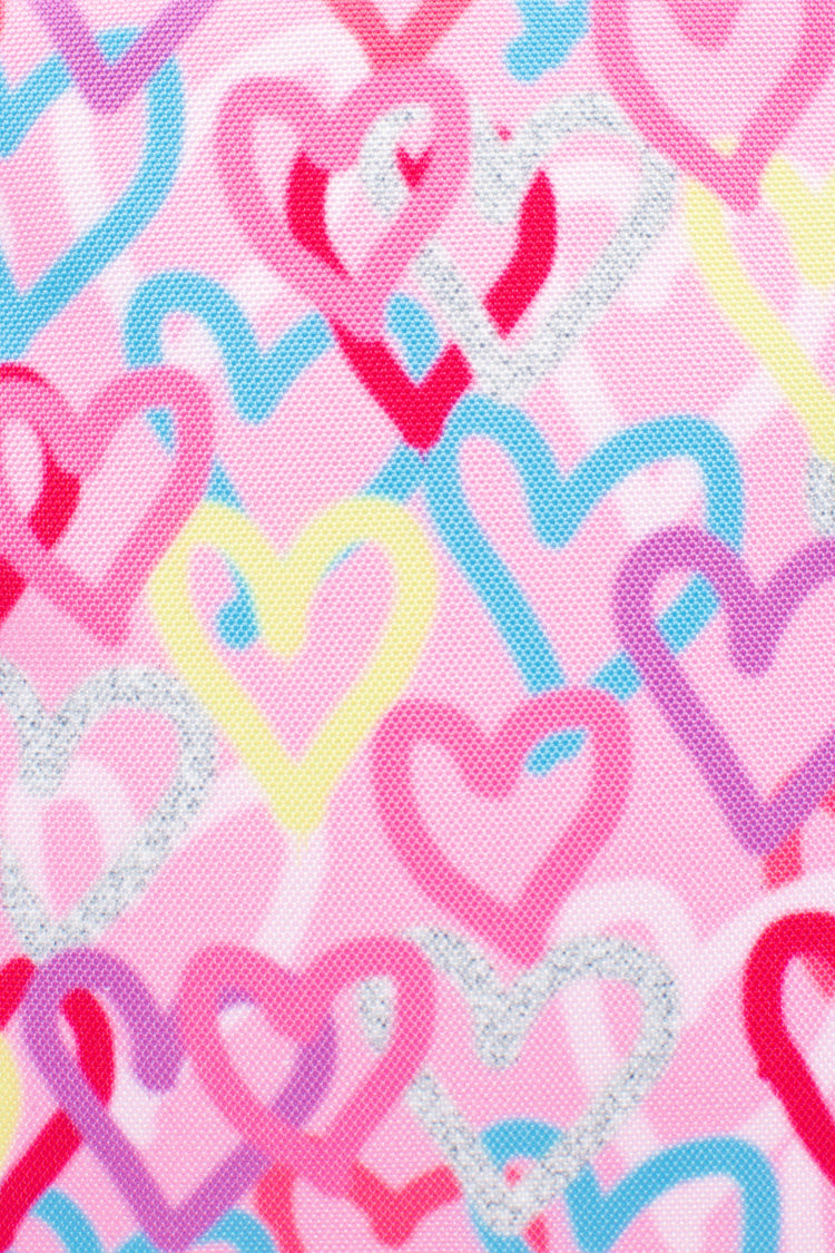 HYPE PINK GRAFFITI HEARTS LUNCH BOX